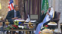 Obama starts talks with Saudi Arabia's King Abdullah