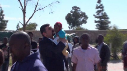 وجدة / المغرب : مساعدات  انسانية للمهاجرين الأفارقة تتمثل في المواد الغذائية والأفرشة