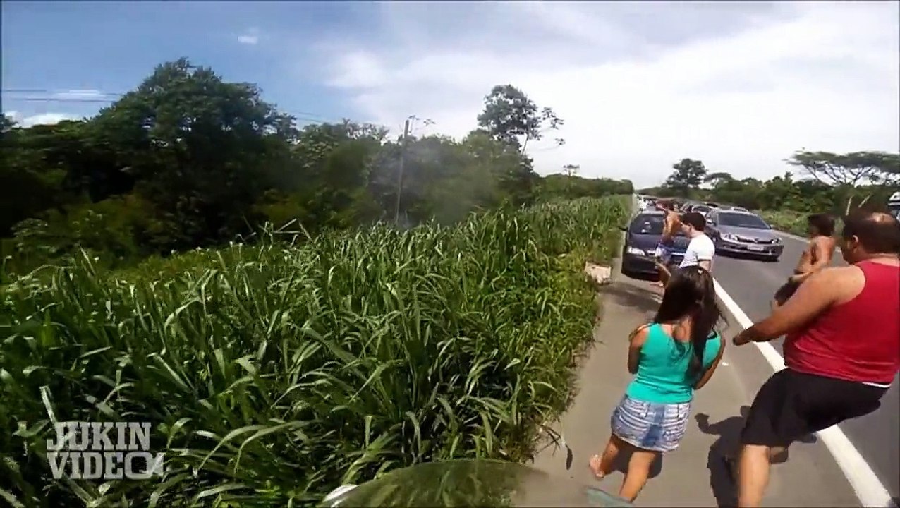 EXTREMELY Close Call on Motorbike | Car Loses Control