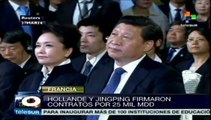 Finaliza presidente chino primera visita oficial a Francia