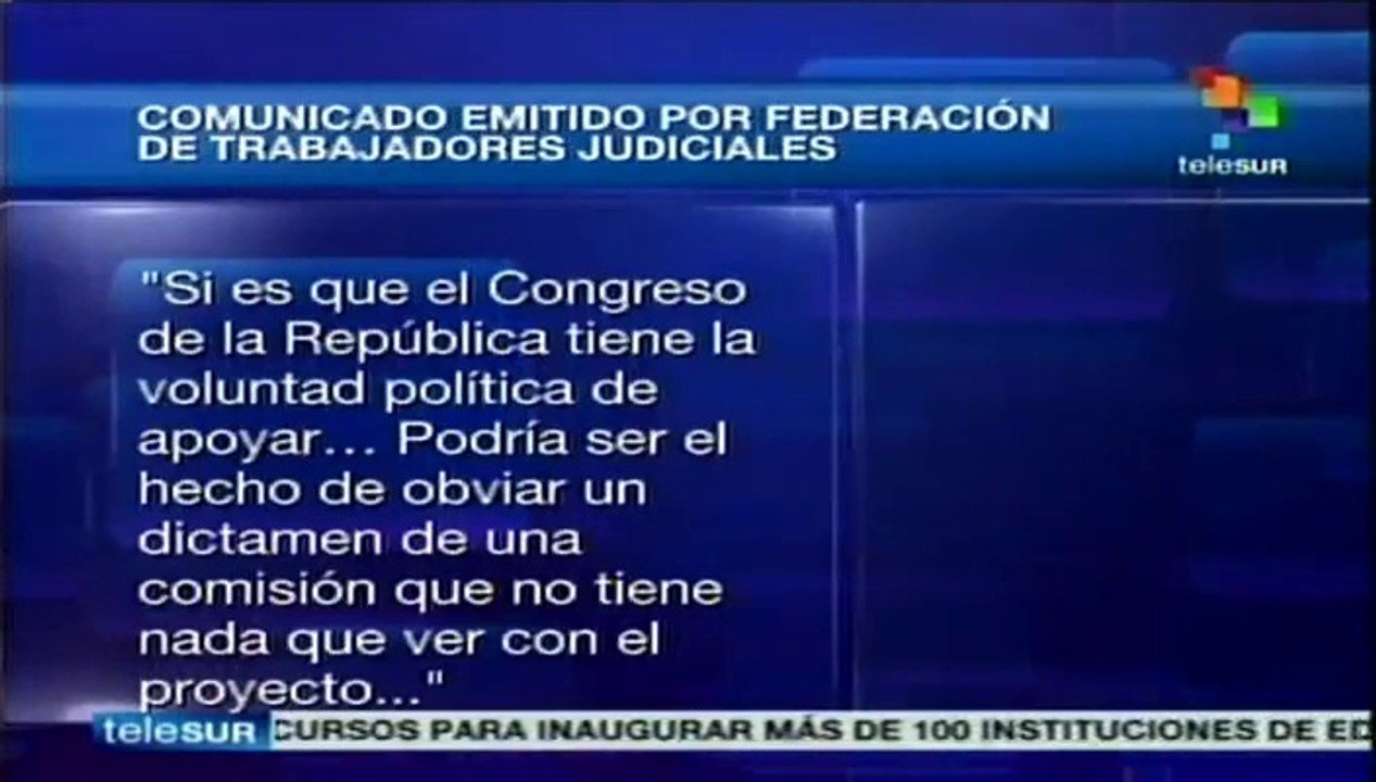 Perú: congreso desoye demandas de trabajadores judiciales en huelga