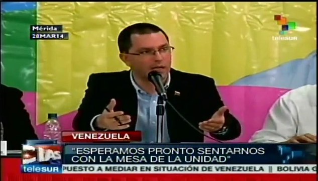Venezuela: reitera Arreaza invitación a oposición para dialogar