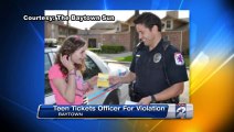 Texas cop gets ticket from 14-year-old girl for bad parking job