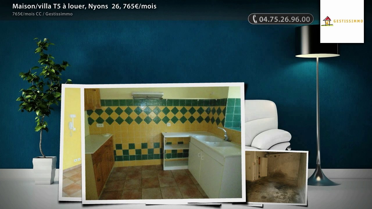 Maison/villa T5 à louer, Nyons  26, 765€/mois