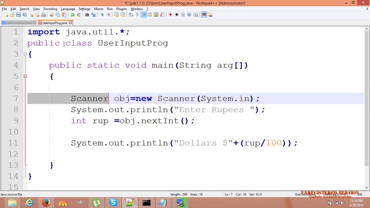Java Programming Tutorial 7 unit conversion(Sindhi)