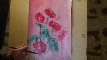 peindre un bouquet de fleurs en 10 mn