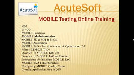 MOBILE Testing Online Training