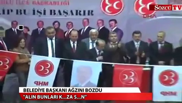 Belediye Başkanı mitingde ağzını öyle bir bozdu ki