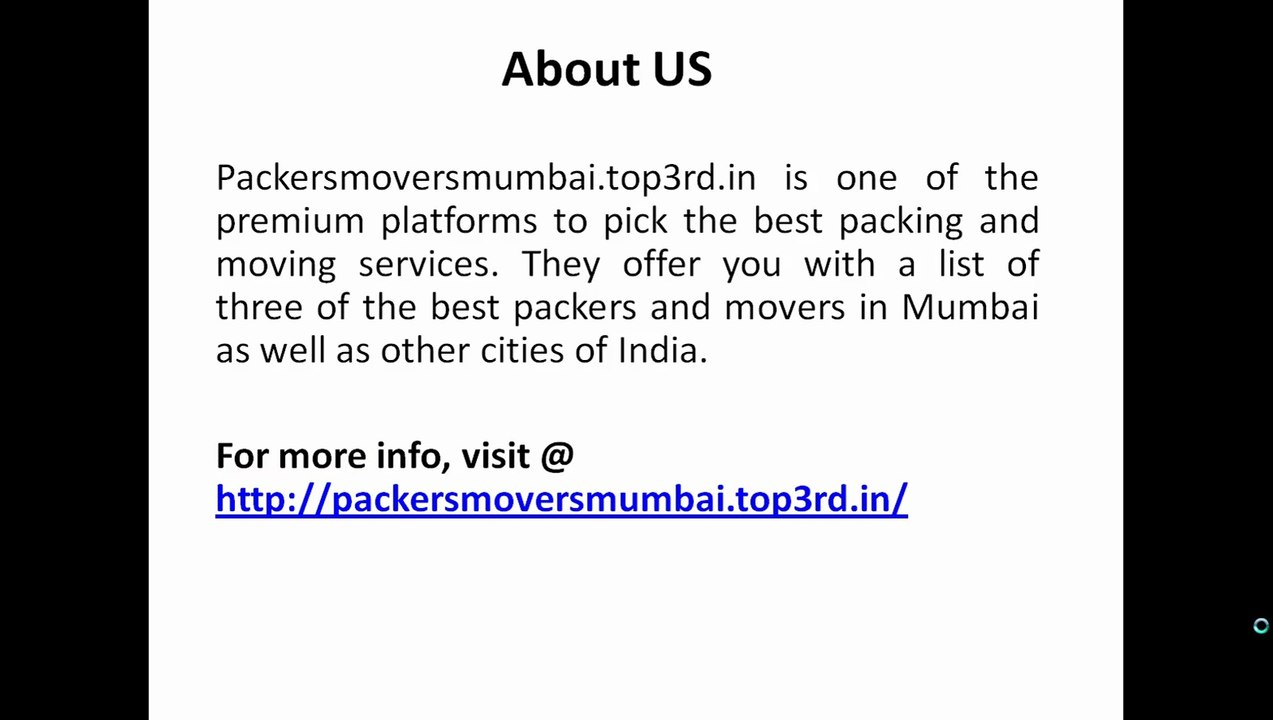 Packers and movers Mumbai
