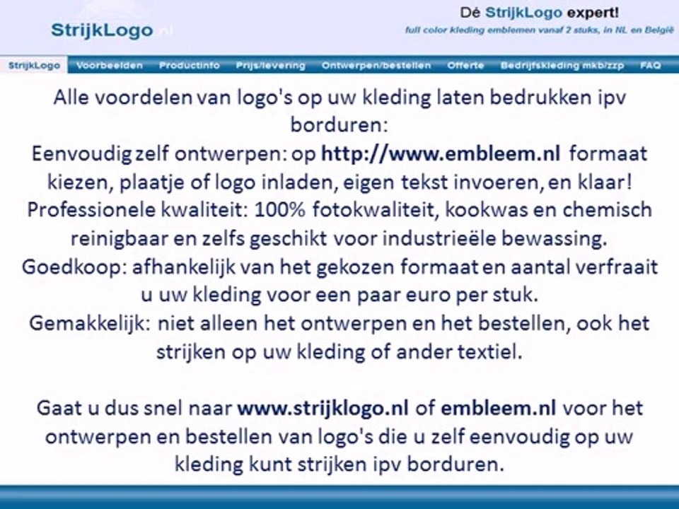 Logo op kleding borduren