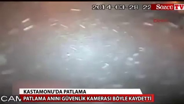 Patlama anı güvenlik kamerasında
