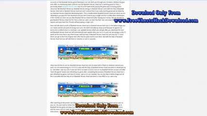 Baseball Heroes Cheats 2014 Update (No Survey Download)