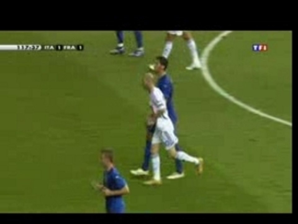 France-Italie.Coup de boule Zidane