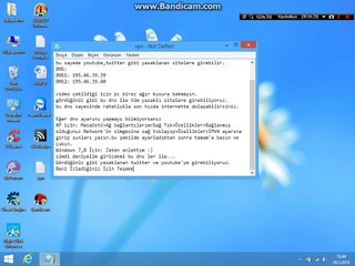 Youtube,Twitter... Girmek (DNS Ayarı)