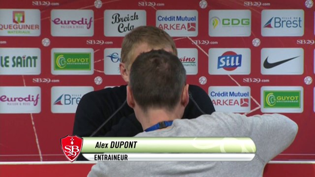 Conférence de presse Stade Brestois 29 - Havre AC (1-1) : Alex DUPONT (SB29) - Erick MOMBAERTS (HAC) - 2013/2014
