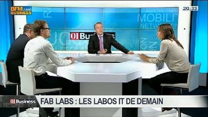 Les Fab Labs sont-ils les laboratoires IT de demain ?: Véronique Routin, Mickaël Desmoulins et Fabrice Poussière, dans 01Business - 29/03 3/4