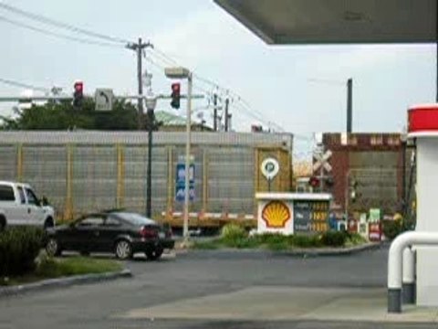 CSX Autorack Train passes by