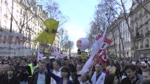 Manifestation des intermittents du spectacle à Paris-20/03/14