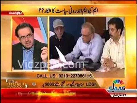 Ishrat ul ibad ,Nadeem Nusrat ,Dr.Farooq Sattar & Khalid Maqbool are candidates for MQM Chairmanship after Altaf Hussain - Dr,Shahid Masood