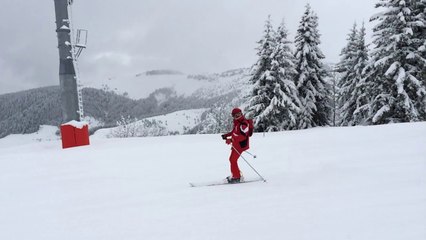 monoski slow motion montagne ski notre dame de bellecombe Olive