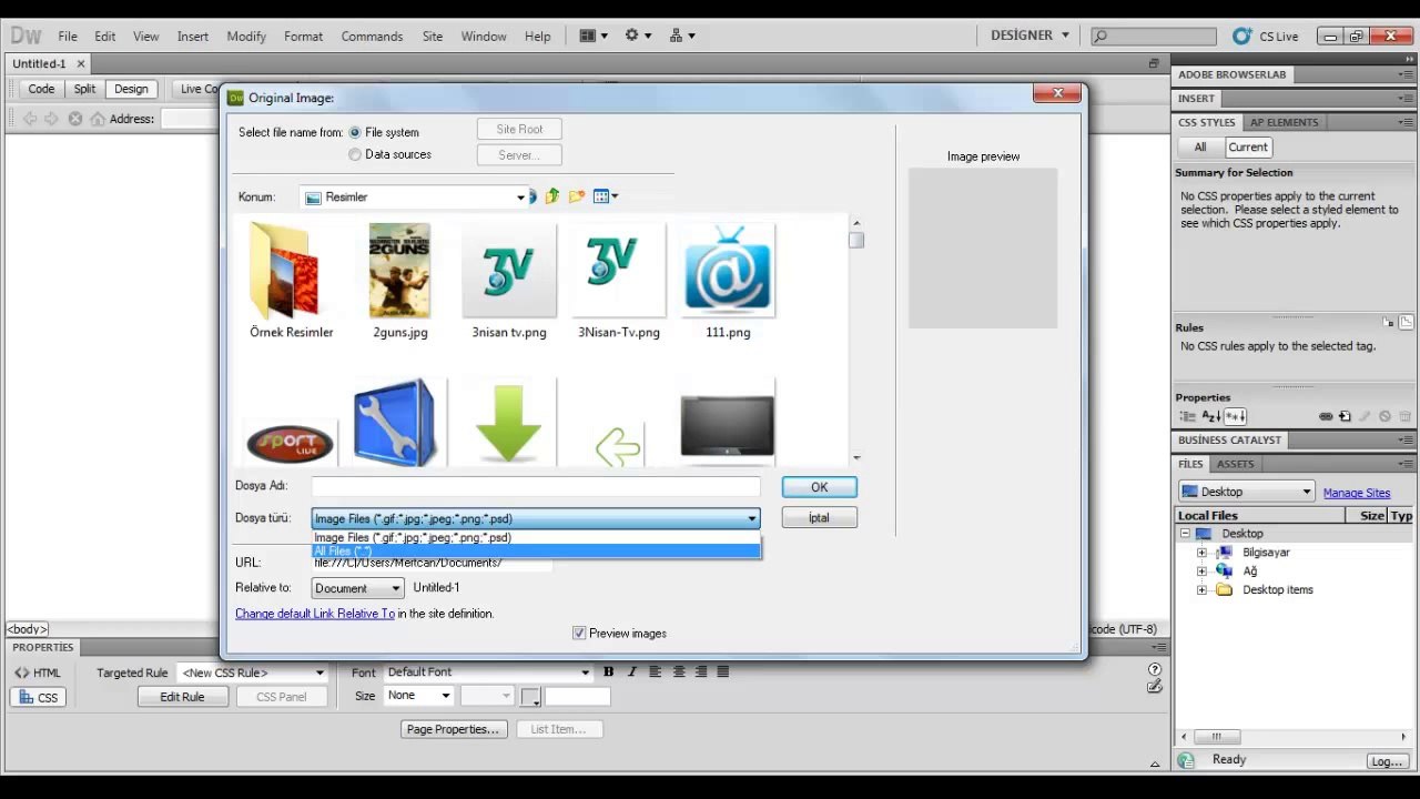 Dreamweaver Rollover Image - Değişen Resim
