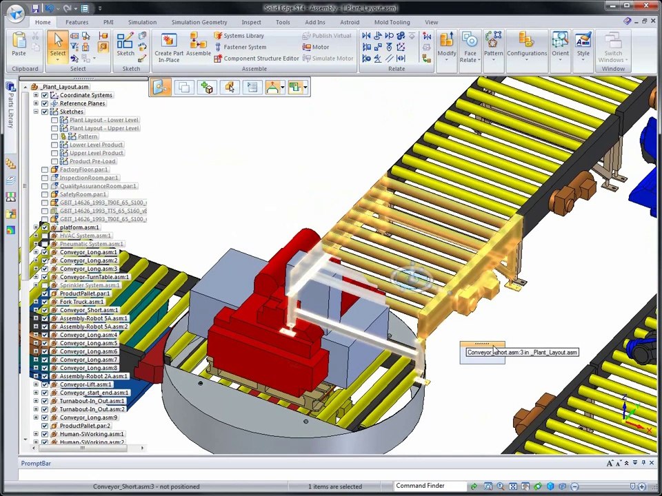 Solid Edge Fabrika Tasarımı Modülü - Solid Edge Plant Layout