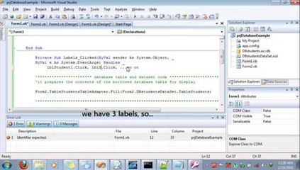 MS access simple database connection tutorial