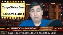 Michigan Wolverines vs. Kentucky Wildcats Pick Prediction NCAA College Basketball Odds Preview 3-30-2014