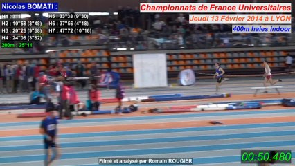 Nicolas BOMATI - 400m haies indoor - 53"27