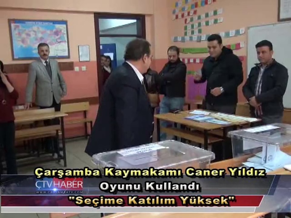 Çarşamba Kaymakamı Caner Yıldız;Seçime Katılım Yüksek