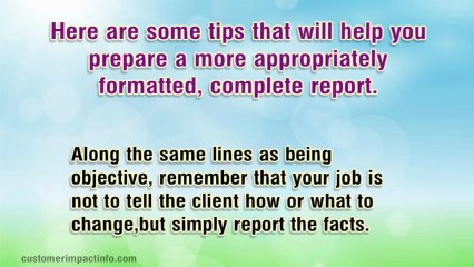 Mystery Shopping Report Writing Tips