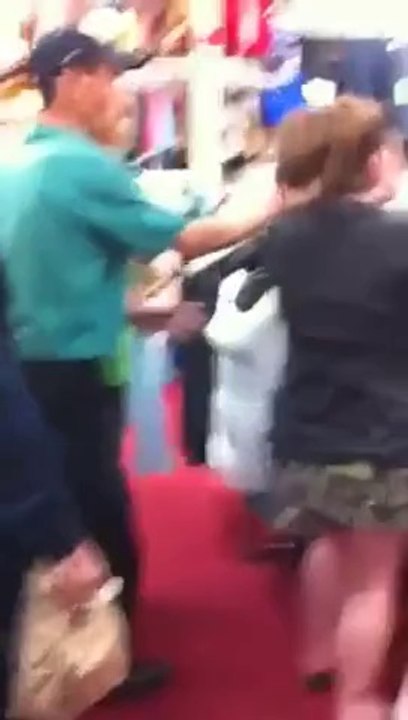 Dumb White girl gets caught shoplifting clothes