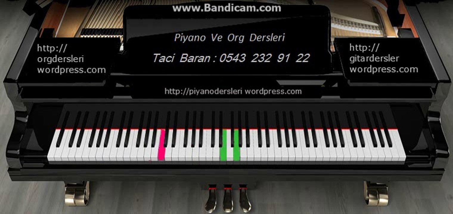 PİYANO DERSİ : Türk marşı - Taci Hoca - 0543 232 91 22
