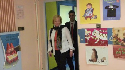 Le seul rassemblement pour Lens, le trio Gauthy-Sanchez-Plociniczak à la sortie du bureau de vote le 30 mars 2014, à Lens