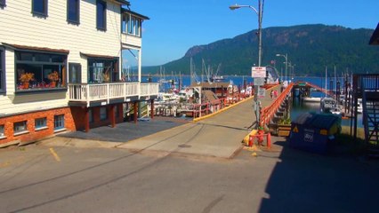 Wharf of Cowichan Bay Harbour.