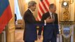 Russian Foreign Minister Sergei Lavrov and US Secretary of State John Kerry meet in Paris