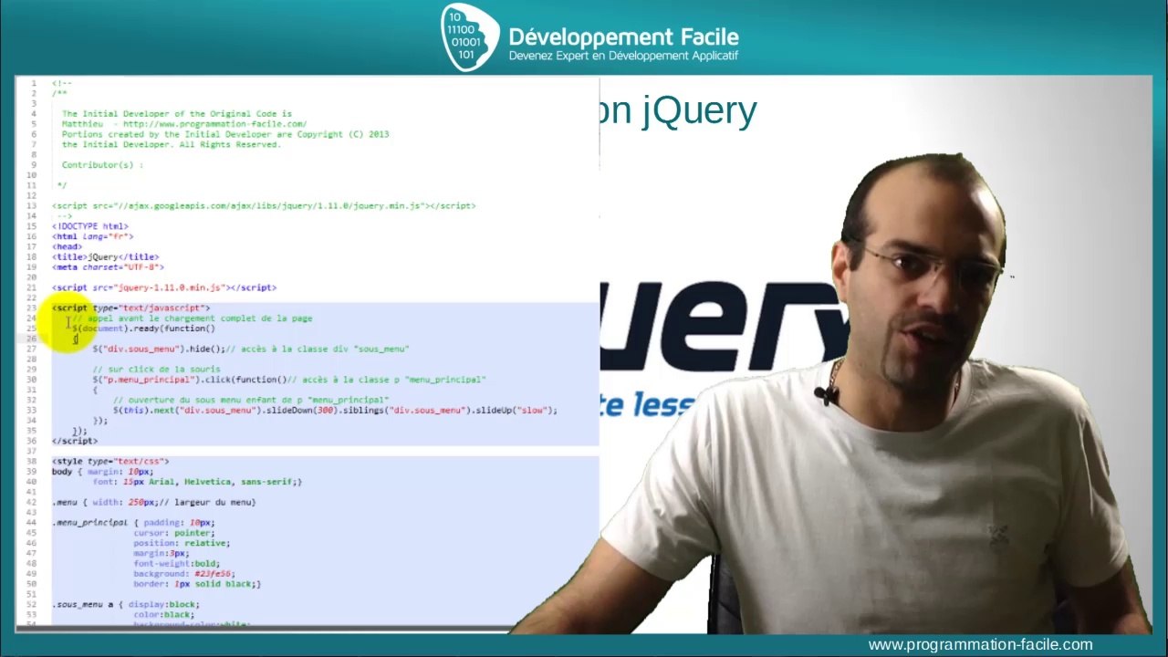 Presentation du framework javascript jquery
