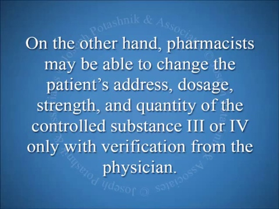 Can A Licensed NY State Pharmacist Make Changes On Controlled Substance Prescriptions?
