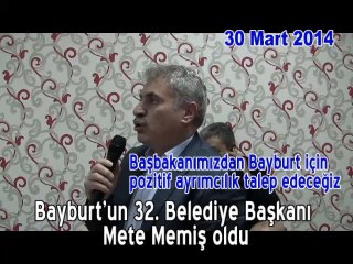 Memiş-Başbakanımızdan Bayburt için pozitif ayrımcılık talep edeceğiz