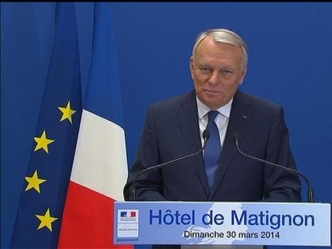 Municipales 2014: les quinze secondes de blanc de Jean-Marc Ayrault - 30/03
