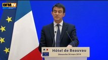Municipales 2014: Manuel Valls parle d'une 