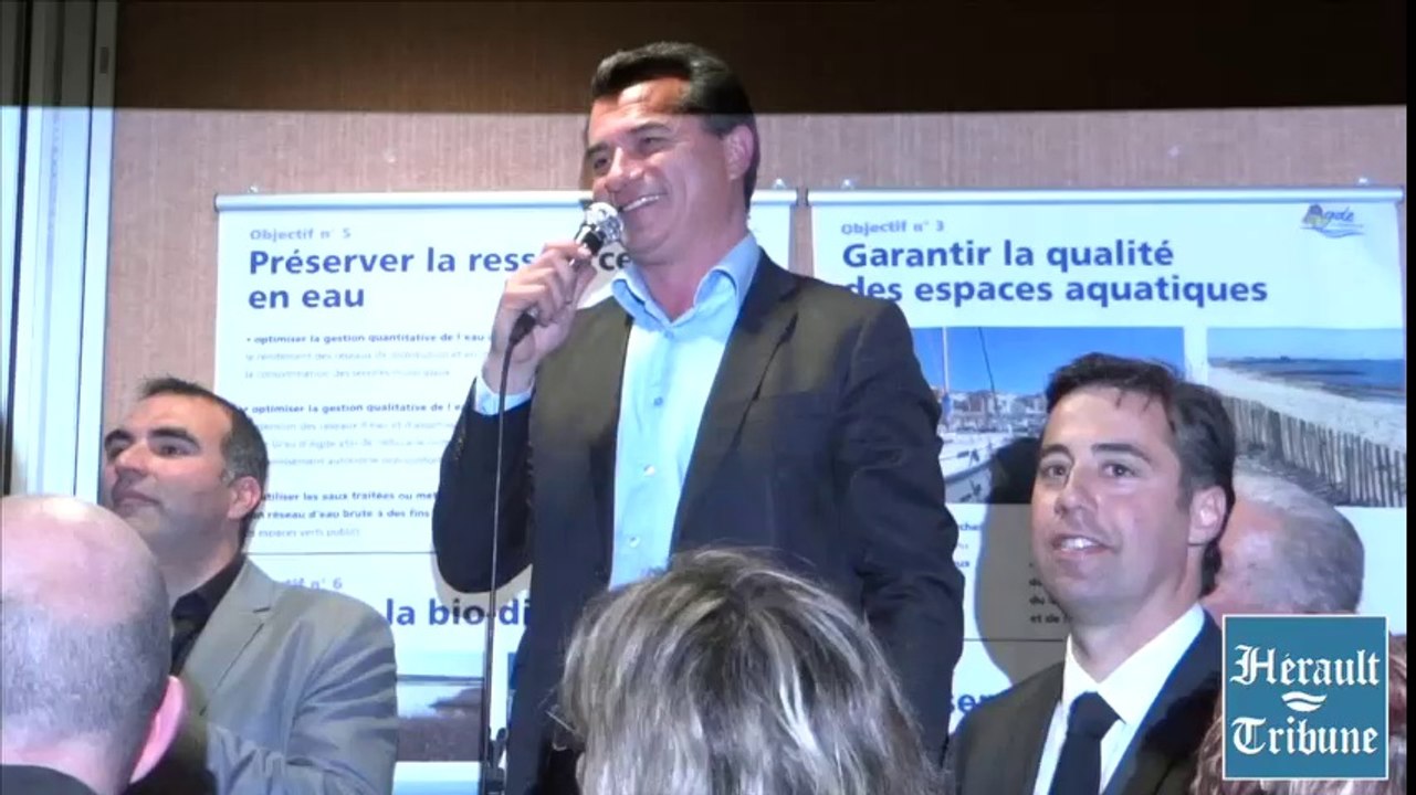 AGDE - 2014 - GILLES D'ETTORE REELU Maire d'Agde