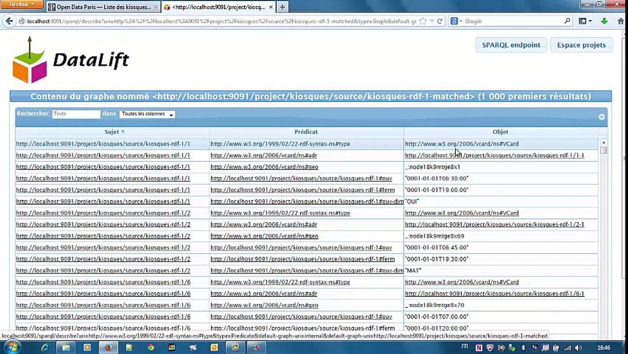 Datalift, une démonstration de la plateforme
