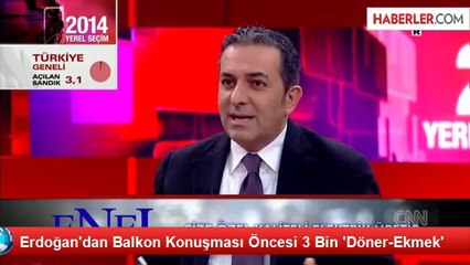 Erdoğan'dan Balkon Konuşması Öncesi 3 Bin 'Döner-Ekmek'