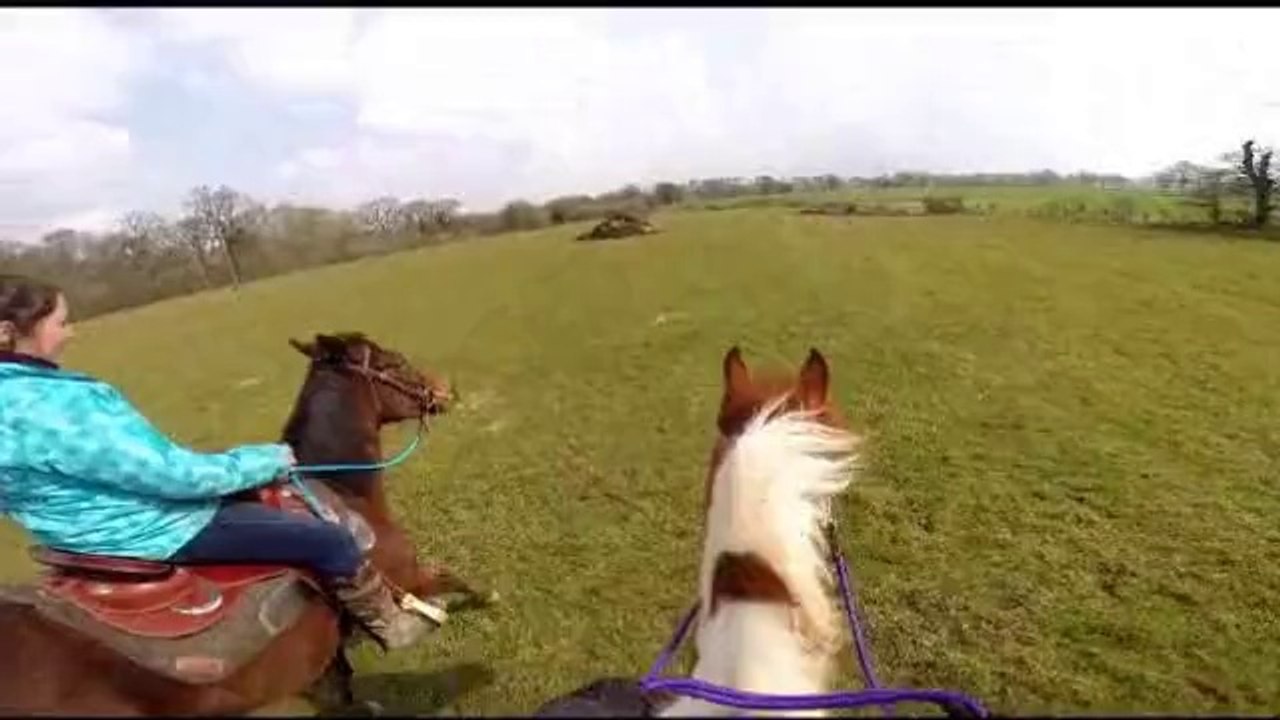 Riding Spirit 2nd time at Reinhill, her last day there after 1 month of backing....26 march