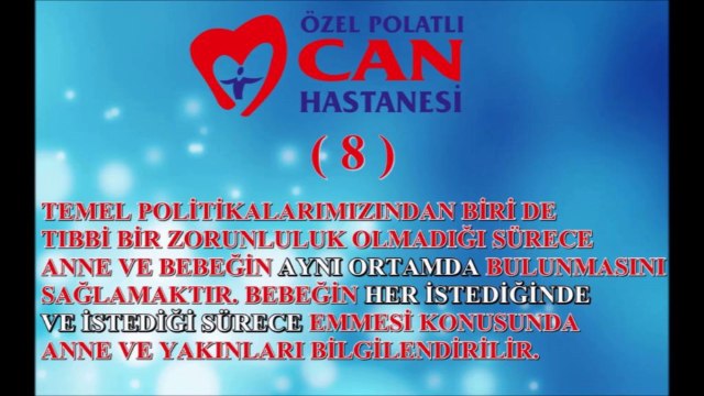 Özel Polatlı Can Hastanesi Anne Sütü ve Emzirme Politikası - 2014