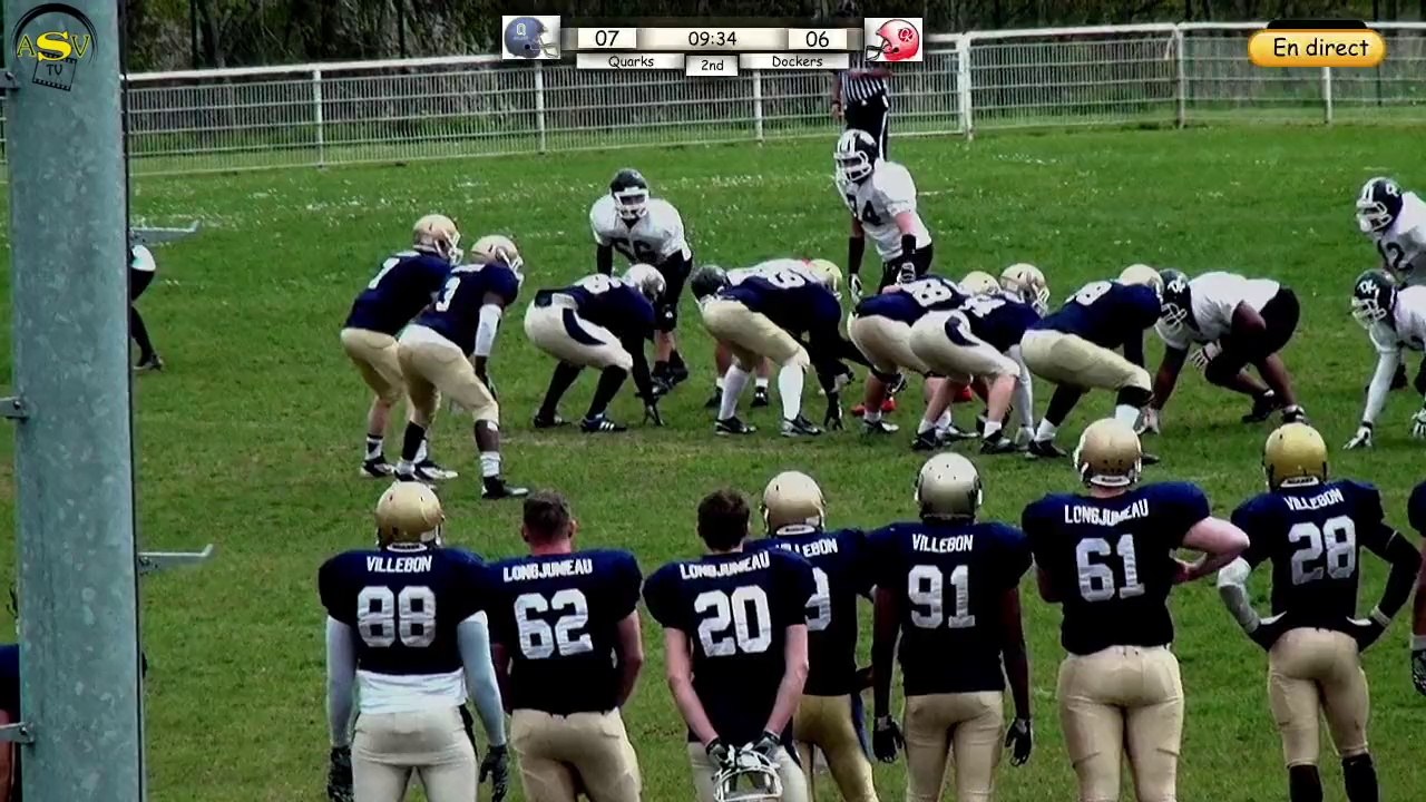 ASV Tv - Quarks vs Dockers - Football Américain - 5ième journée D2 2013-2014