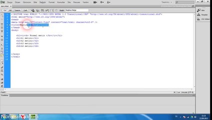 Html Dersleri - Ders 2 (Html'de metinler)
