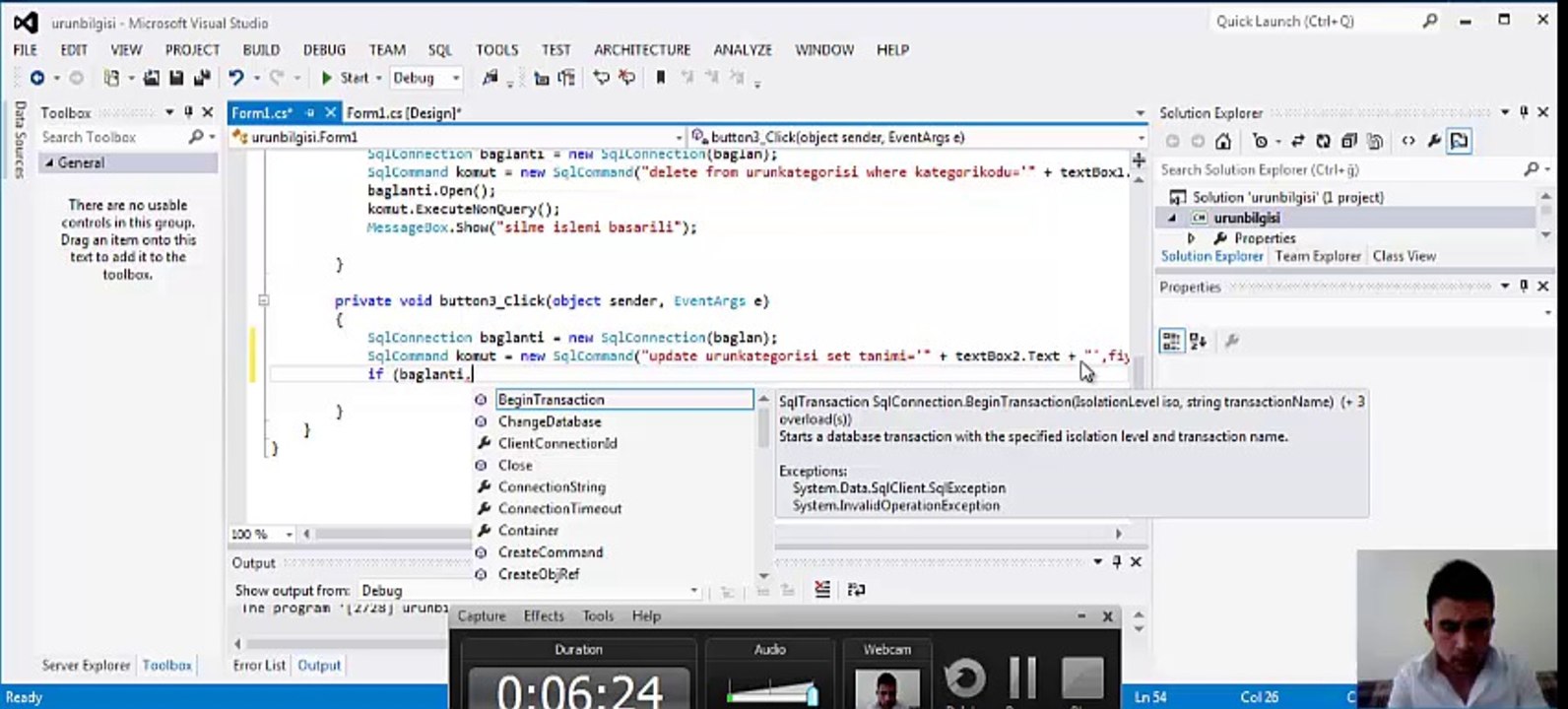 Suat YILMAZ C# Sql Guncelleme