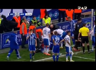Dnipro's Player Jaba Kankava Saves Dinamo Kiev Oleg Gusev's Life